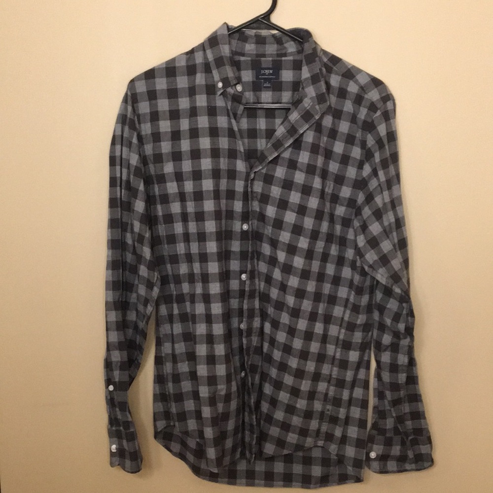 Men’s J. Crew, button down, casual dress shirt.